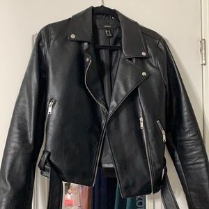 Forever21 Faux Leather black Moto Jacket worn once!